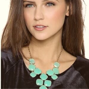 Kate Spade Shaken Not Stirred Necklace Green Statement Jewelry Preppy Designer